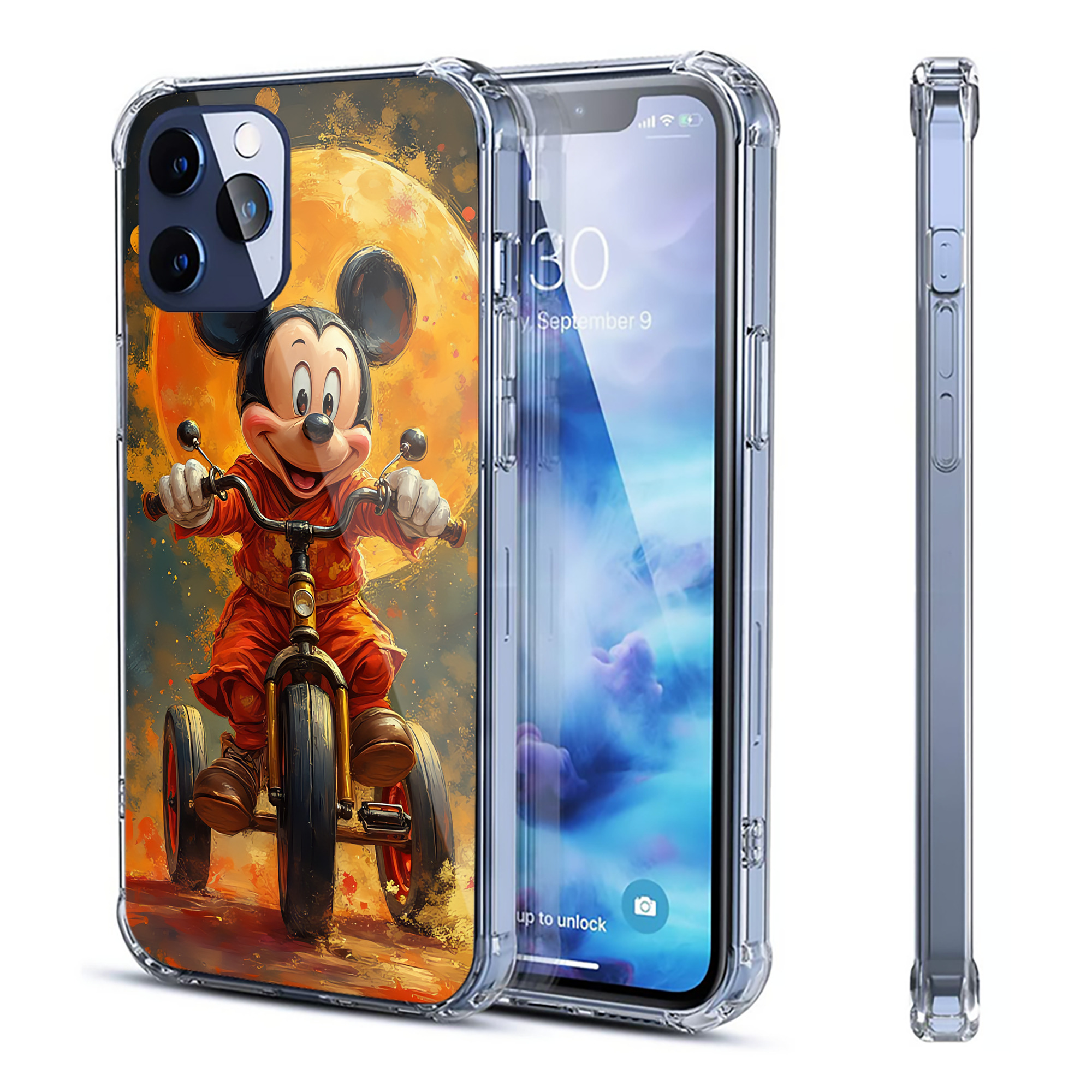 ミッキーマウス Mickey Mouse 【iPhone 12シリーズ対応】透明スマホケース（クリアソフトケース）